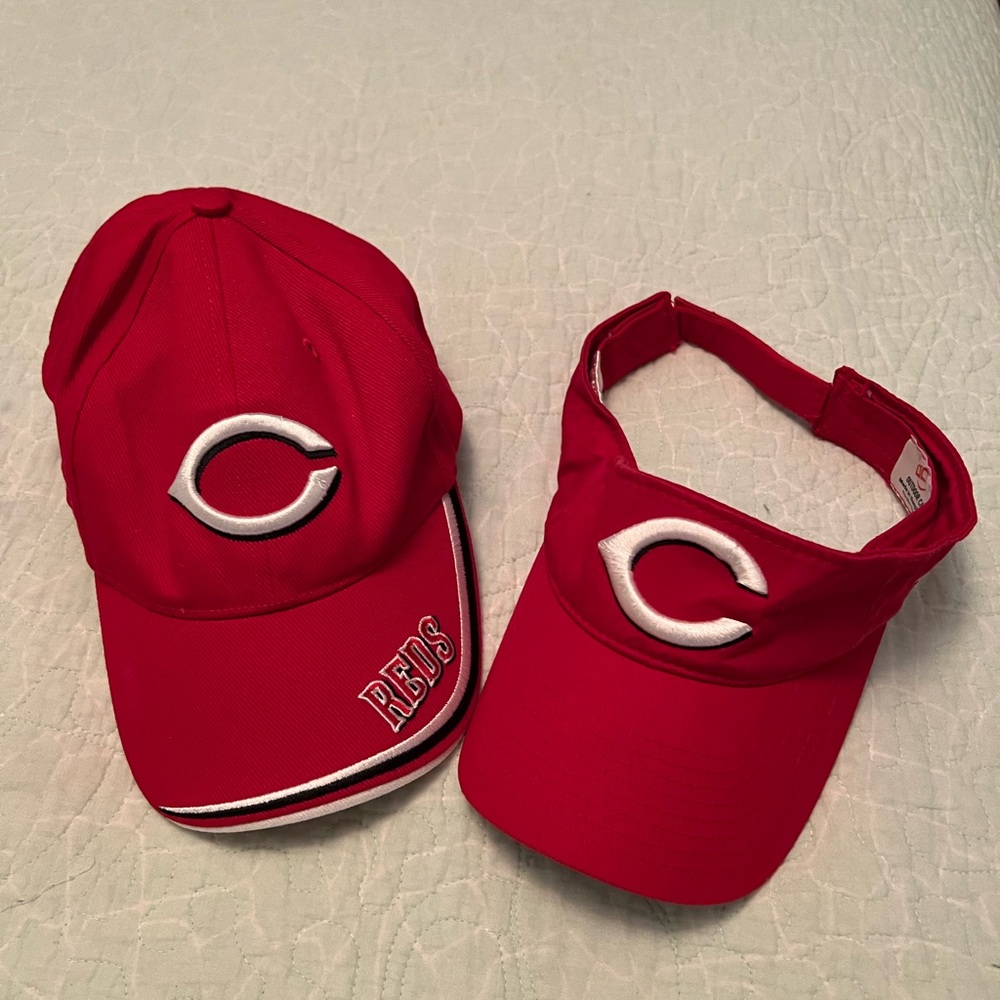 Cincinnati Reds Baseball Cap and Visor Set